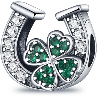 Symretie Pendentif Charm en Argent 925, Compatible avec les Bracelets et Colliers de Style Pandora et Européen. Convient aux Femmes et aux Filles.