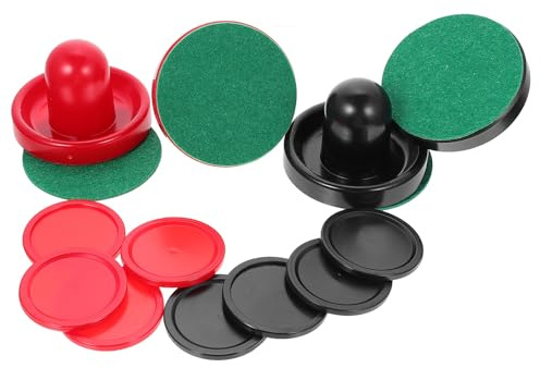 MUSISALY Set Accessori per Air Hockey 4 Spintori da 76mm, 8 Dischi da 51mm in Plastica, Ricambi per Tavolo da Gioco, per Sala Giochi e Partite Competitive Colore Casuale