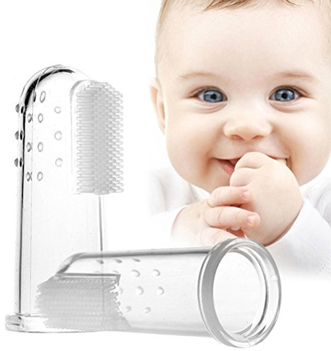 OUNONA 2pcs Zahnbürsten zahnpflege für babys Kindermundpflege Fingerzahnbürste