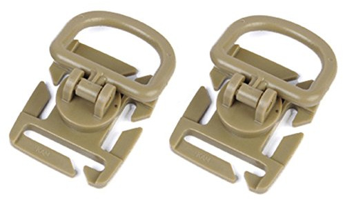 ACEXIER 2 unids/lote clips tácticos de anillo en D de rotación de 360 ​​grados, accesorio de correa MOLLE para mochilas, abrazadera de plástico, kit Equipamiento diario para exteriores