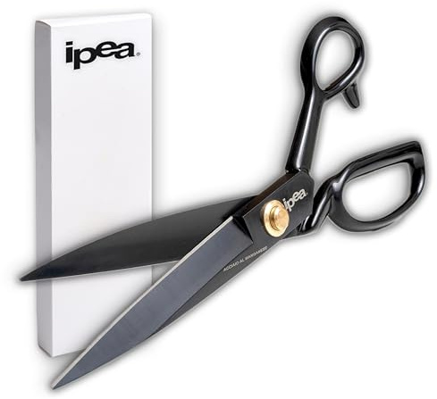 IPEA Forbici da Sarta professionali con Lame in Acciaio al Manganese e Impugnatura Super Comfort per un Uso Prolungato – 30 cm (12 pollici) – Forbice da Sarto per Taglio Tessuti, Vestiti, Sartoria