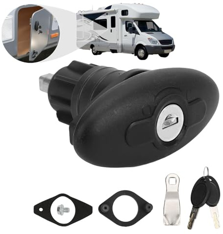 Komprimeringslås för RV Cabin Door Spänningslås för 30mm zinklegering nylon roterande kabindörr för husvagn yacht Camper