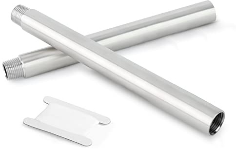 ERGAOBOY 2 stycken 250 mm 3/4 tum inre gänga x 3/4 tum yttre gänga BSP nippel gjutjärnsrör 304 rostfritt stål rörskruvar