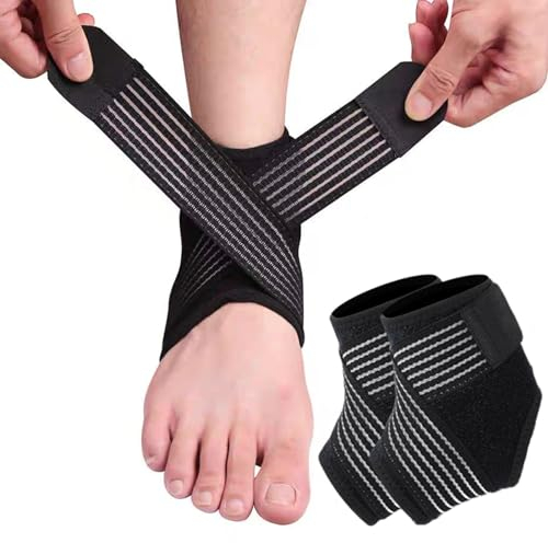 Sport-Knöchelbandage 1Paar Einstellbares Sprunggelenkbandage Fußbandage Fussbandagen Sprunggelenk Damen Atmungsaktiv Knöchelbandage, Sport Schützen Fußgelenkbandage, Laufen, Wandern, Bergsteigen