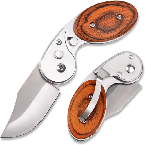 BEEK Taschenmesser Klein, Klappmesser Mini, Cuttermesser, Teppichmesser, Paketöffner, EDC Messer mit Clip, Geschenke für Männer