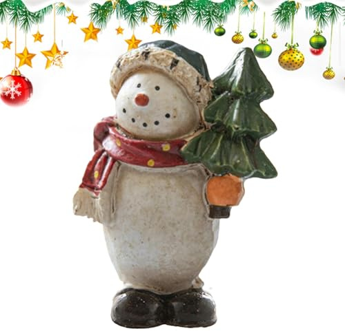 Julfigurer | Söt staty julfigur - julminiatyrer, figurer samlarföremål, vinterdekoration för rum