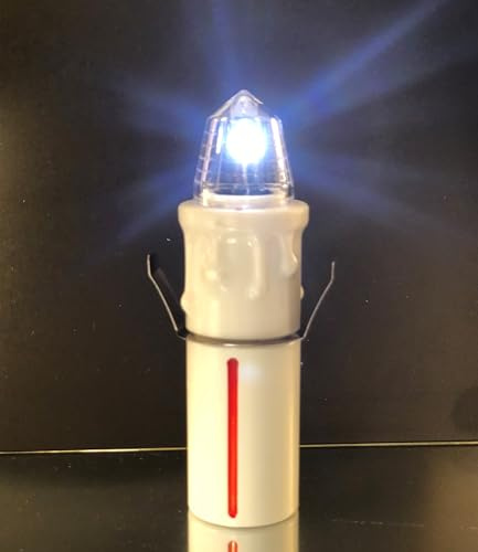 Generico LUCE BIANCO INTERMITTENTE - LUMINO ELETTRONICO VOTIVO PER CIMITERO - EXTRADURATA BATTERIA | Candele led a batteria sostituibile per cimitero. (PICCOLO PER OSSARIO | Durata: 8 mesi)