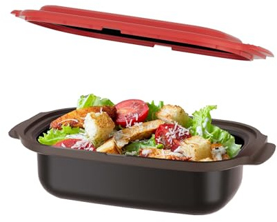 Multi-Use Microwave Cookware|Microwave Grill Pan, Rice/Pasta Cooker | Heated Lunch Box | RV Essential| Senior-Friendly Easy Grip | Dishwasher Safe& BPA-Free | Safe for Family,Dorms,Office