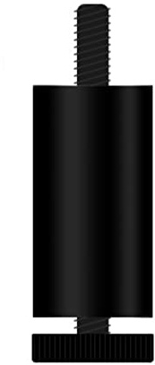 Genérico Pies para Muebles Patas de Sofá Negras para Atornillar Ajustables de 6 A 30 cm con Almohadilla Redonda de Aluminio Y Plástico M8 4 Patas de Sofá (10 cm)
