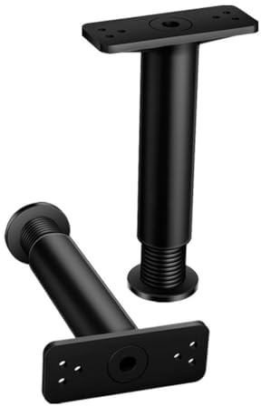 Niceminiwall Adjustable Telescopic Furniture Heightening Bracket, Bed Beam Support Fixer, Heavy-Duty Steel and High-Hard Plastic, Black, for Bed Frame(20-37cm)