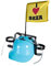 Bada Bing BLAU Bierhelm „I Love Beer“ für Dosen Verkleiden Trinkhelm JGA Vatertag Männer Geschenk Bauhelm Getränkehalter Bierhalter Partyzubehör Kegelklub Fußball Karneval 66