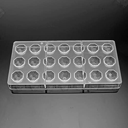 Binwat 21 Grid Chocolate Candy Mold PC Polycarbonate Chocolate Making Mould (Diamond)