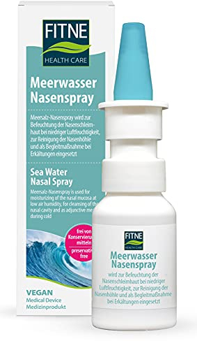 FITNE Meerwasser Nasenspray, Isotone Meersalzlösung, bei Erkältungen und zur Befeuchtung der Nasenschleimhaut (20 ml)