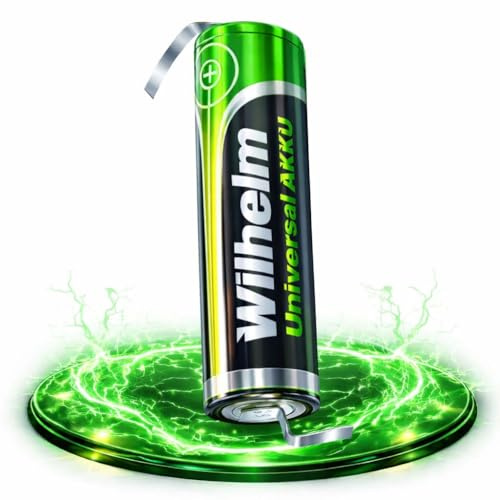 1 x AA Mignon AKKU LÖTFAHNE Z-Form Z Wilhelm Universal Batterien wideraufladbar 1,2 V HR6