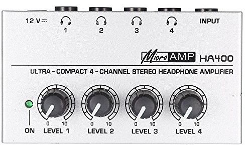 Btuty HA400 - Amplificatore per cuffie stereo ultra compatto a 4 canali con alimentatore di rete