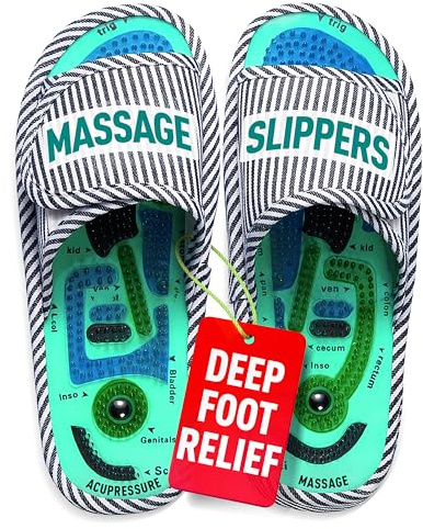 Acupressure Massage Slippers for Plantar Fasciitis & Neuropathy Relief – Reflexology Massager Sandals, Ideal Gift for Men & Women, Stress & Tension, Pain Management for Foot Health