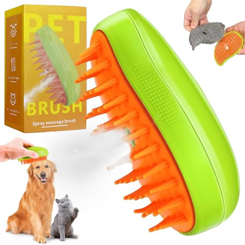 Steamy Cat Brush,Cat Steam Brush for Hair Cleaner,3-in-1-dampfbürste für katzen,Katze Pflege Bürste Haustier Haar Entfernung Kamm für Katze und Hund