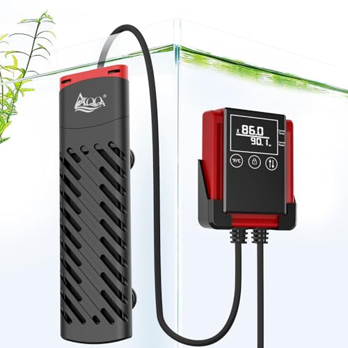 AQQA Aquarium Heizung,800W PTC Aquarium Heizstab mit Thermostat,Einstellbare Temperatur Aquarium Heizer mit Externem LED Controller Display,Aquarien Heizung für 300-880L