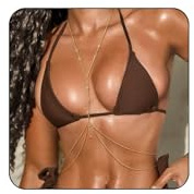 FloralGrace Cadenas corporales para Mujeres, Bikini BH Cadena Sexy de Cintura Abdominal, Joya Corporal de estrás de Verano para Playa