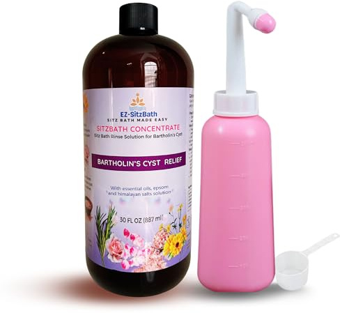 Bartholin's Cyst Sitz Bath Rinse Kit – Nature-Based Formula for Bartholin Gland Cyst, Bartholin Gland Relief, Bartholin Gland Care, Vaginal Cyst Care