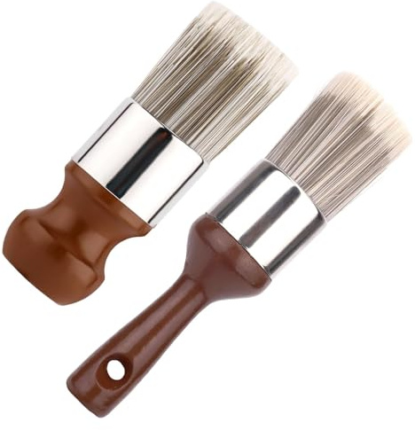 2pcs Salve Brush for Furniture Leather & Wood Care Cleaning Brush, Ergonomic Leather Furniture Cleaning Brush, Wax Brushing Tool with Comfortable Handle & Soft Bristles