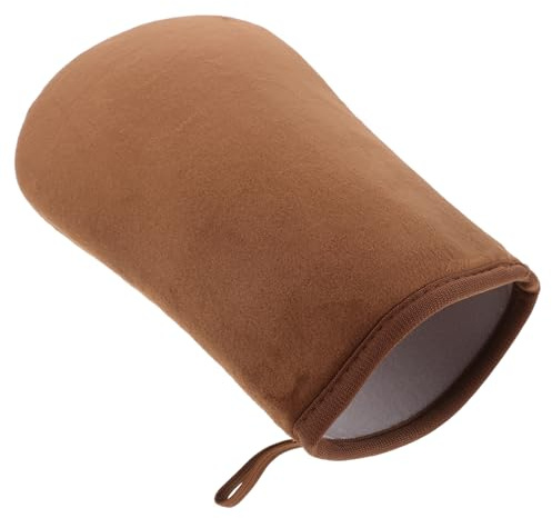 Veemoon Self Tanning Applicator Mitt Reusable Glove Soft Flocked Material Even Lotion Application Exfoliating Function Comfortable Fit for Body Sunless Tanning Care