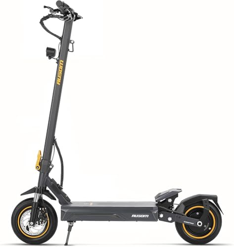 Patinete Eléctrico Ausom K20, 70km Autonomía, Batería 48V 13,5Ah, Suspensión ShocFree, Neumáticos 10 Antipinchazos, Frenos de Disco+E-ABS, Homologado UE para Adultos