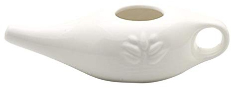 Neti Pot Ceramic Sinus Rinse Bottle Nose Cleaner Nasal Irrigation System Nose Washing Kit for Sinus Rhinitis Allergy 250ml