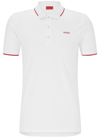 HUGO Men's Dinoso222 Polo Shirt, White100, S