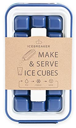 Orange Donkey Icebreaker – Eiswürfelbehälter mit Silikondeckel – luft- & wasserdicht - hygienische Eiswürfel innerhalb von 3 Stunden - umweltfreundlich - wiederverwendbar – phthalat und BPA-frei