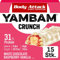 Body Attack YAMBAM White Chocolate Raspberry,barrita de proteínas de 55g con cobertura de chocolate crujiente y crispies, más del 30% de proteínas, baja en azúcar y sin aceite de palma,Made in Germany