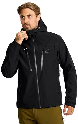 RevolutionRace Silence Proshell 3L Jacket da Uomo, Giacca da Uomo, giacca aerata e impermeabile per Trekking e altre attività all'aria aperta, Black/Anthracite 3.0, L