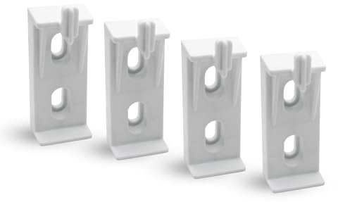 DOJA Barcelona | Radiator Wall Mount Nylon | Pack of 4 | Electric Radiator Attachment | Thermal Radiator Bracket | Radiator Shelf Bracket | Vehicle Radiator Bracket