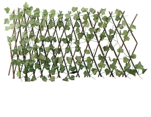 YUANGANG Clôture de jardin extensible - Brise-vue - Feuilles de lierre artificielles - Tapis mural pour balcon (patate douce)