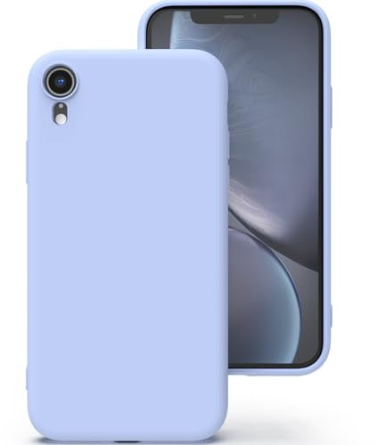 Zuvirelx Glatte Silikon hülle für iPhone XR, Staubbeständig, Slim, Taschentauglich Handyhülle Cover Case für Apple iPhone XR - Flieder