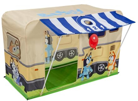 BLUEY Camping Activity Fort | Indoor and Outdoor Play House Toy for Kids | Includes Five Activities a Puppet Theater and Working Light
