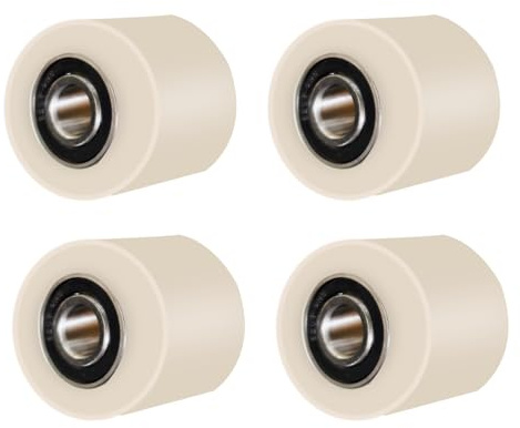 4 Stück Hubwagenrollen Polyamid Nylon 80 x 70mm,Achse 20mm mit Kugellager Rollen für Hubwagen Ersatzrollen,Max. Belastung 450KG x 4