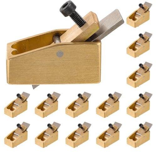 OFFIGAM Pialla a Mano Utensile Compatto in Ottone e Acciaio per Liutaio Facile da Usare per Lavorazione Artigianale di Violino e Viola per Strumenti Musicali