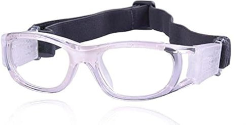 VOLOCOVER (TM - Gafas deportivas unisex para niños, para baloncesto, fútbol, voleibol, squash, hockey, color blanco)