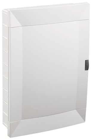 Cuadro eléctrico o Caja de Empotrar con tapa y carril DIN blanca para Automáticos 36 Modulos Empotrar Cuadro de Superficie Electrico para Instalaciones Electricas Cuadro Electrico Empotrar