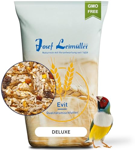 Leimüller Wildvogelfutter mit Insekten 5kg (Deluxe) - Aufzuchtfutter Wildvögel mit Mehlwürmer, Sonnenblumenkerne & Erdnüsse - Energiereiches Vogelfutter Wildvögel Ganzjährig