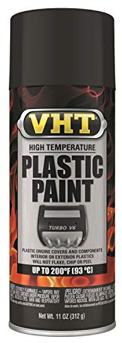 VHT Duplicolor ESP820007 Black High Temperature Plastic Paint, 11. Fluid_Ounces