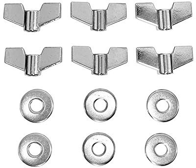 Jiayouy 12 Pieces Cymbal Replacement Accessories Cymbal Wing Nuts and Metal Washers Replacement for Cymbal Stackers Silver