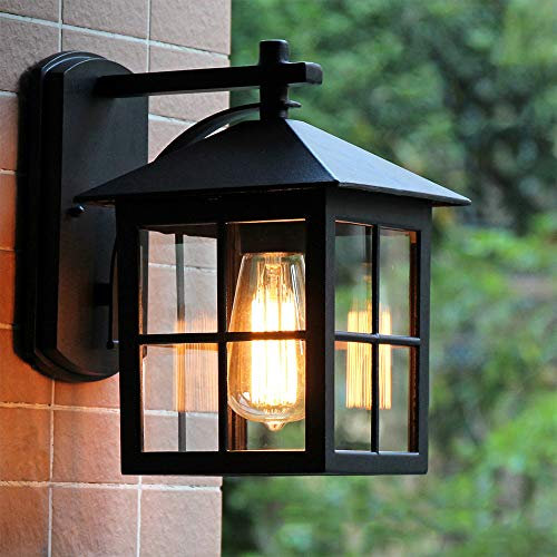 Chao Zan Modern/Retro Black Aluminum IP44 Waterproof LED Wall Sconce, 23.5 cm (L) x 18.5 cm (W) x 26.5 cm (H), Indoor/Outdoor, Residential/Commercial