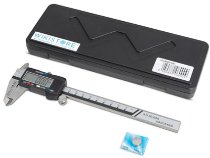 WIKISTORE Calibro Digitale Professionale 150 mm Con 4 Funzioni - Analogico 15 cm Con Becchi Da 40 mm, Display Grande Lettura 0,01 mm - Attrezzo Da Lavoro Preciso Ed Accurato