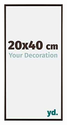 Your Decoration - Cadre photo 20x40 cm - Anthracite - Cadre Photo en Plastique Avec Verre acrylique - Anti-Reflet - Cadre 20x40 - Evry