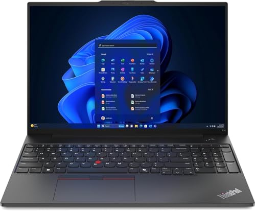 Lenovo Thinkpad E16 Gen 1 - Ordenador Portátil 16 WUXGA, (Intel Core i5-1335U, 8GB RAM, 256SSD, Integrated Integrated Intel Iris Xe Graphics, W11Pro), Graphite Black -Teclado QWERTY Español