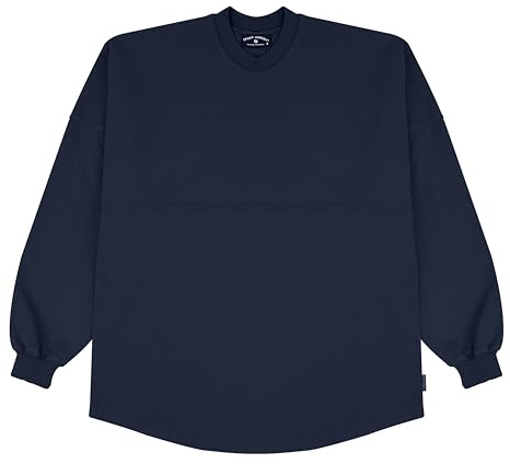 Spirit Jersey Core Essential Jersey, Oversized, Unisex, Long Sleeve Pullover Shirt, Heavy Pre-Shrunk 100% Cotton, Deep Indigo, Large