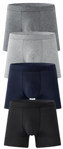 Calzoncillos tipo bóxer para incontinencia ultra absorbentes para hombre, a prueba de fugas, reutilizables, suaves y cómodos (4 unidades, A, L)