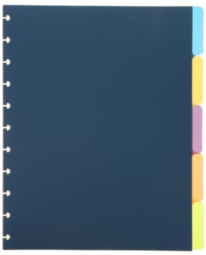 iplusmile 5 hojas separadores multicolor para archivador de discos PP mate separador extraíble resistente para accesorios planner y cuaderno espiral